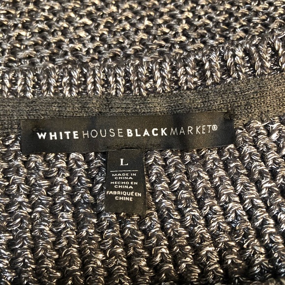 WHBM silver and black metallic sweater size large - Picture 5 of 5